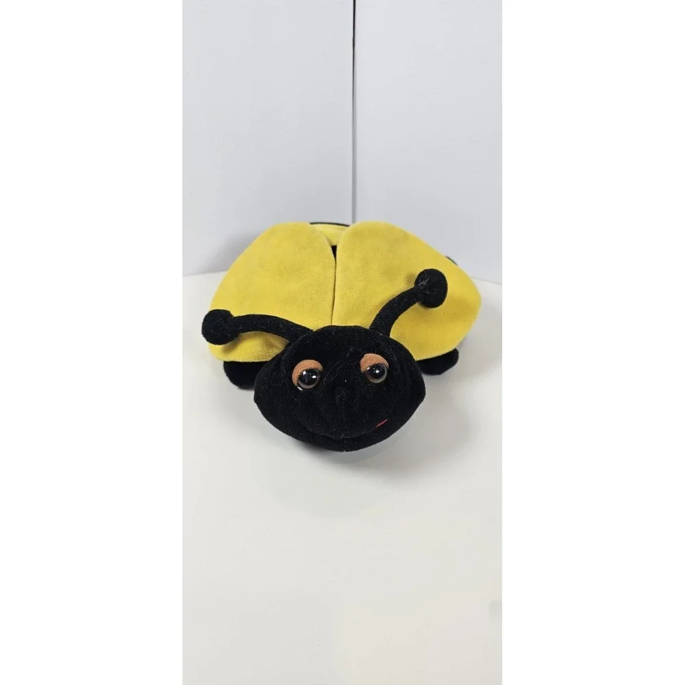 Beverly Hills Teddy Bear Co Plush Bumblebee Hand Puppet Made USA Yellow Black 9